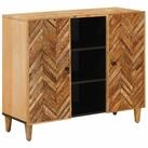 vidaXL Stauraumschrank Stauraumschr&auml;nke Braun 90 x 33,5 x 75 cm Massivholz...