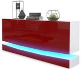 Vladon Sideboard City (Kommode mit 2 T&uuml;ren, und 3 Schubladen inkl....