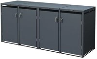 ML-DESIGN M&uuml;lltonnenbox M&uuml;llbox aus Stahl wetterfeste M&uuml;lltonnen Verkleidung