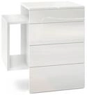 Vladon Nachttisch Queens (Nachttischschrank mit 2 Schubladen, und 1 seitlichem...