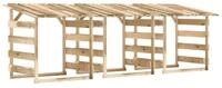 vidaXL Pergola Pergolen mit Dach 3 Stk. 100x90x100 cm Kiefernholz Impr&auml;gniert,