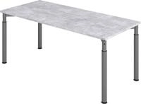 HAMMERBACHER Schreibtisch Schreibtisch 180x80cm Beton/Graphit