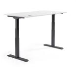 Soennecken Schreibtisch Schreibtisch 2000x605-1255x800mm Platte wei&szlig; Gestell...