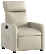 vidaXL Sessel Relaxsessel Creme Kunstleder (1-St)