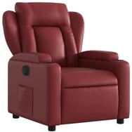 vidaXL Sessel Relaxsessel Elektrisch Weinrot Kunstleder (1-St)