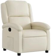vidaXL Sessel Relaxsessel Creme Kunstleder (1-St)
