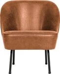 WOOOD Sessel Vogue mit recyceltem Leder und Metallgestell B 57 x T 70 x H 69...