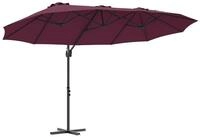 vidaXL Sonnenschirm Sonnenschirm Bordeauxrot 372 x 198 x 243 cm
