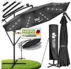 tillvex Sonnenschirm tillvex&reg; Sonnenschirm LED Solar &Oslash; 3m Ampelschirm Balkon