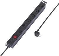 Sygonix SY-6736980 Steckdosenleiste 19 Zoll 6fach Schwarz Schutzkontakt 1 St.