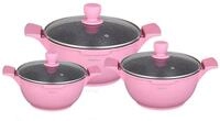 Cheffinger Kochtopf Kochtopfset 20-24-28cm 6-tlg Topf Induktion Alu Guss...