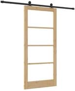 vidaXL Haust&uuml;r Schiebet&uuml;r ORKDAL Natur 93 x 202 cm Massivholz Kiefer und Glas