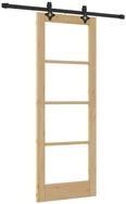 vidaXL Haust&uuml;r Schiebet&uuml;r Natur 73,5 x 198,5 cm Massivholz Kiefer und Glas...
