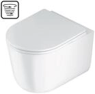 Deante Tiefsp&uuml;l-WC Wand WC Wei&szlig; D-Form Tiefsp&uuml;ler mit Wirbelsp&uuml;lung und...