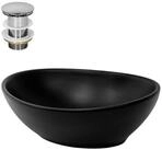 LuxeBath Waschbecken Aufsatzwaschbecken aus Keramik inkl Ablaufgarnitur moderne
