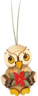 Drechslerei Kuhnert R&auml;ucherm&auml;nnchen Eulenkind mit Weihnachtsstern - 4 cm -...