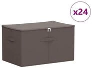 vidaXL Aufbewahrungsbox Aufbewahrungsbox 24 pcs Grau 55 x 35 x 32 cm Vliesstoff...