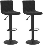 vidaXL Barhocker Barhocker 2 Stk. Schwarz Samt (2 St)