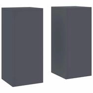 vidaXL Blumenst&auml;nder Pflanzenst&auml;nder 2 pcs Anthrazit 24 x 24 x 55 cm Stahl (2...