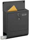 relaxdays Briefkasten mit Zeitungsfach (1-St), Anthrazit