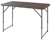 en.casa Klapptisch, &raquo;Adelfia&laquo; 120x60cm 3-stufig h&ouml;henverstellbar Holzoptik,