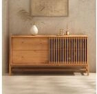 IDIMEX Sideboard ADAMO, Kommode 145 cm aus Massivholz mit Lamellen-Schiebet&uuml;r...