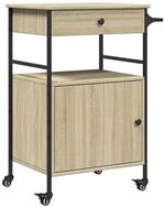 vidaXL K&uuml;chenwagen K&uuml;chenwagen Sonoma-Eiche 56x43x89,5 cm Holzwerkstoff