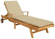 vidaXL Gartenliege Sonnenliege mit Kissen 100% Polyester mit solidem, 1 St.