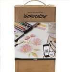 Creotime Kreativset Watercolour Aquarell-Set f&uuml;r Einsteiger, (Komplett-Set,...