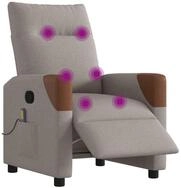 vidaXL Sessel Massagesessel Elektrisch Taupe Stoff (1-St)