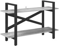 vidaXL B&uuml;cherregal B&uuml;cherregal Graues Sonoma 100 x 33,5 x 64 cm Holzwerkstoff,