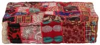 vidaXL Polsterhocker Pouf Flickwerk Quadrat Baumwolle Handgefertigt 50&times;50&times;12...