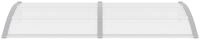 vidaXL Vordach, T&uuml;rvordach Grau und Transparent 200&times;80 cm PC