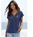 LASCANA Strandshirt aus sommerlichem Waffelstrick (1-tlg) mit Kapuze und...