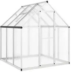 furnicato Gew&auml;chshaus 169x169x195 cm in Silber und Transparent silberfarben...