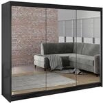 MIRJAN24 Kleiderschrank Derby III 3-t&uuml;rig Schwebet&uuml;renschrank mit Spiegel,