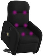 vidaXL Sessel Elektrischer Massagesessel mit Aufstehhilfe Schwarz Stoff (1-St)