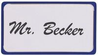 MAUL Hinweisschild Namens-Schild 80x45mm mit Magnet blau VE=10 St&uuml;ck