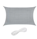 relaxdays Sonnensegel Rechteckiges Sonnensegel HDPE, (1-tlg), Hellgrau, 2x3m