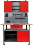 ONDIS24 Werkstatt-Set, inkl. Werkbank, Werkzeugschrank, Lochwand & 22-tlg....