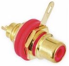 Goobay Cinch-Stecker GOOBAY Cinch-Einbaubuchse, rot, 8 mm