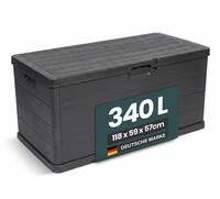 Kreher Kissenbox XXL mit 340 Liter Fassungsverm&ouml;gen in Holz Optik (Anthrazit)