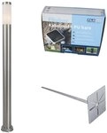 Qazqa Au&szlig;en-Stehlampe Rox, ohne Leuchtmittel, Kaltwei&szlig;, QAZQA