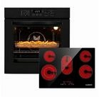 KB Elements Backofen-Set Einbaubackofen 60 cm mit 5-Zonen Glaskeramik Kochfeld...