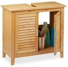 relaxdays Waschbeckenunterschrank Bambus