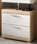 Inn.Furn Waschbeckenunterschrank Mambo (Badschrank in wei&szlig; Hochglanz und...