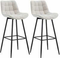 CLP Barhocker Dartford (Set, 2 St., 2er), stabiles Metall-Gestell mit...