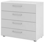 HAMMERBACHER H&auml;ngeregisterschrank Regal 2OH 4 Sch&uuml;be wei&szlig;/grau