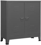 vidaXL Truhe, Aufbewahrungstruhe Industrial Anthrazit 90x40x100 cm Stahl