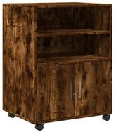 vidaXL Aktenschrank Rollschrank R&auml;uchereiche 60x48x81 cm Holzwerkstoff (1-St)